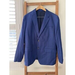 Bonobos Mens Blazer Jetsetter 46R Jacket 36 Pants Wool Navy Slim Fit Suit Set